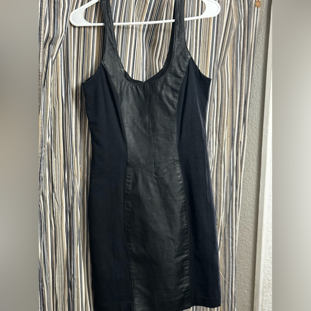 Wilsons Leather Panel Dress